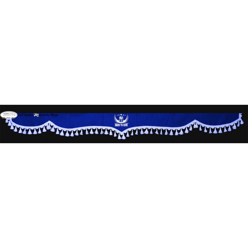LKW Gardinen Scheibengardinen 5-Teilig Blau Weiß passend für Iveco Eurocargo Trakker Stralis Ecostralis Hi-Way S-Way Hi-Land